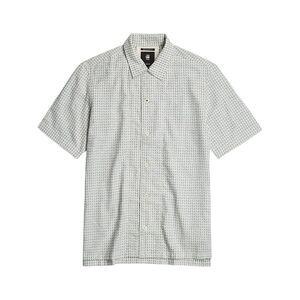 G-Star Mens Geometric Regular Resort Shirt / Blue/Milk